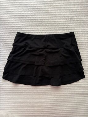 Athleta Black Tiered Mini Skirt